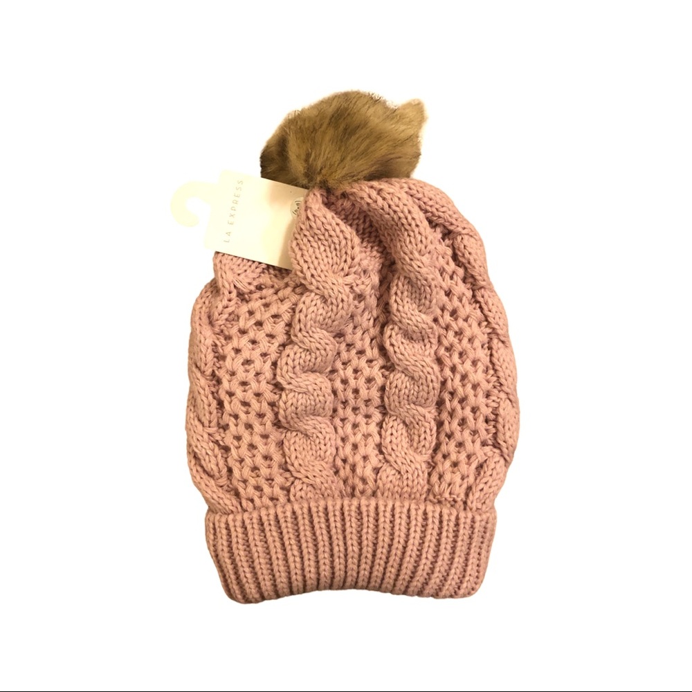Never been worn pink knit hat